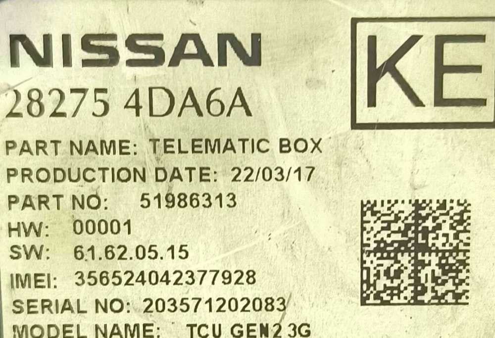 Módulo Navegação 282754DA6A - NISSAN LEAF