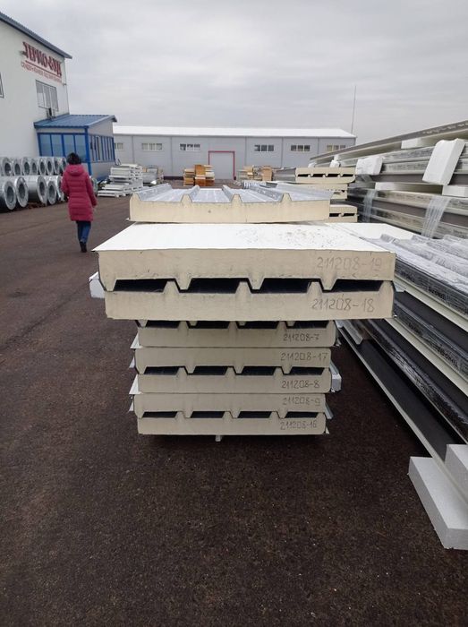 ЯКІСНІ дахові СП 50–200 мм, сендвіч панелі покрівля купити 2 сорт