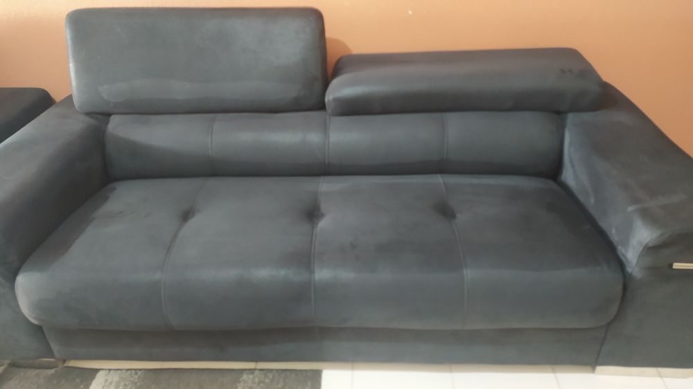 Sofás em camurça pretos 2L /3L