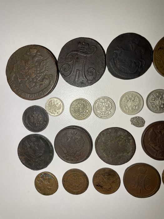 монети цар, сср, значки