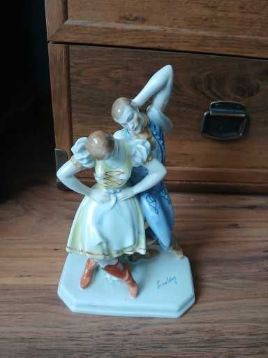 Duża figurka porcelanowa tancerzy Herenda