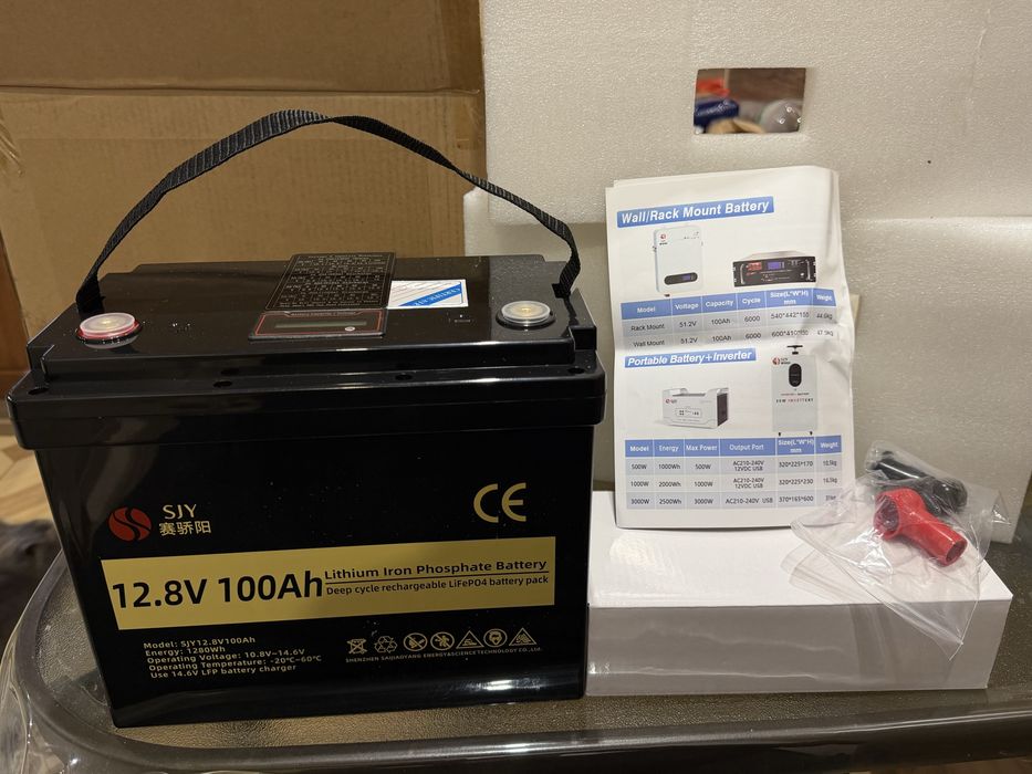 Акумулятор літій желізо фосфат 100А LiFePo4 +зарядка 10А