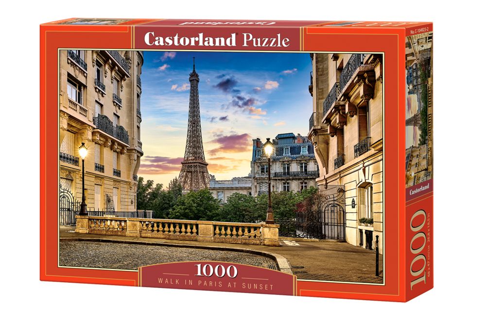 Puzzle 1000 Spacer Po Paryżu Przy Zachodzie Słońca C-104925 Castor