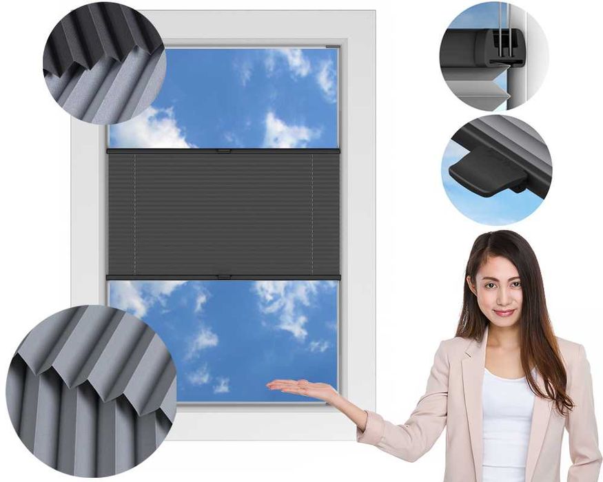 Plisy Plisa okienne Rolety roleta dzień i noc Żaluzje MONTAŻ POMIAR