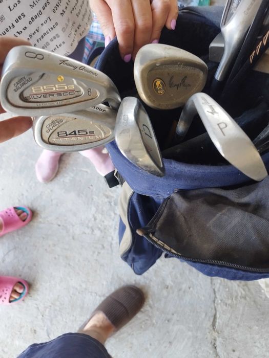 Tacos e material de golf