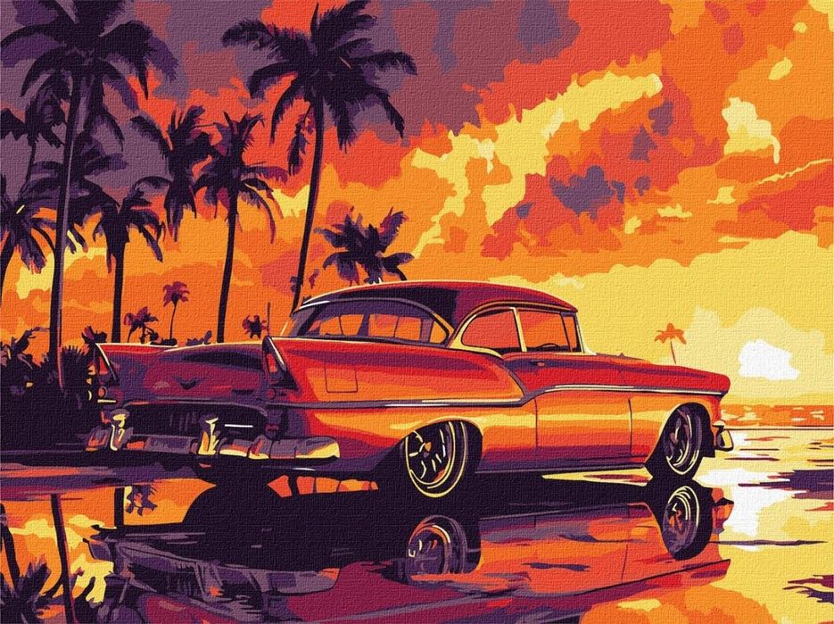 Malowanie po numerach - Zachód słońca 30x40xm Ideyka ,300x15 mm