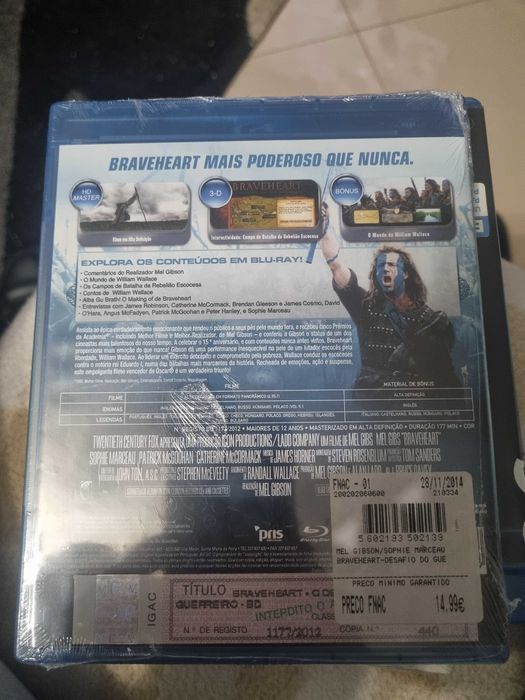 bluray do filme "Braveheart - selado