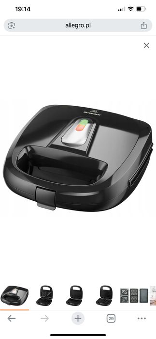 Toster 3 w 1, sandwitch, gofry, grill 750W seria SSMW D2