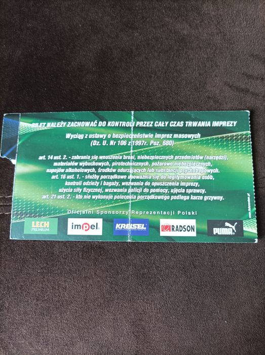 Bilet wstępu Polska Węgry