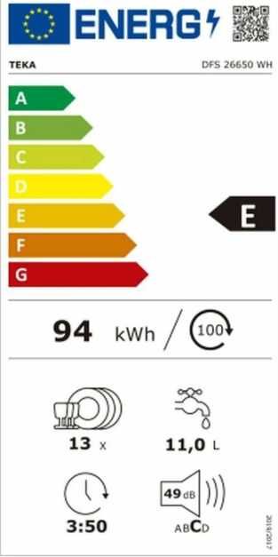 Máquina de lavar loiça TEKA DFS 26650 ainda com 2 anos de garantia