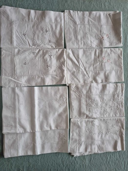 Fronhas vintage em 100% algodão e com bordado manual