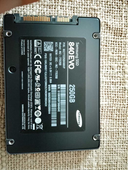 Evo 250 GB Samsung, DDR3