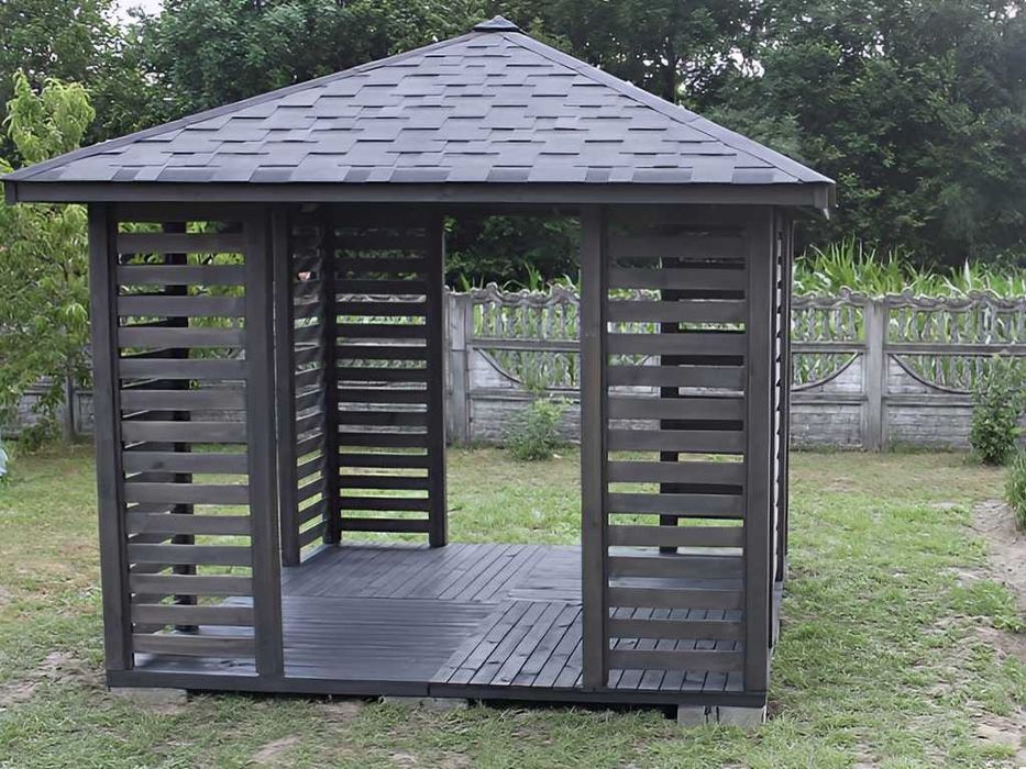 Altana 24 4x4m | Zestaw z Podłogą, Gontem i Impregnacją | PRODUCENT