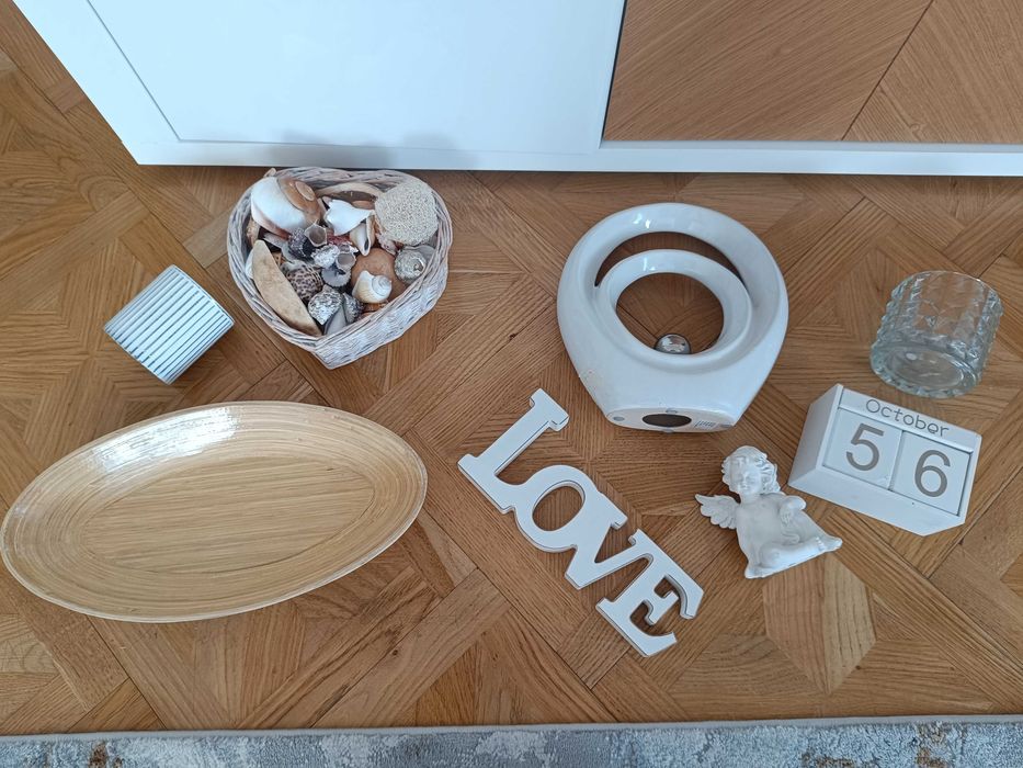 Ozdoby do wnętrza zestaw biały