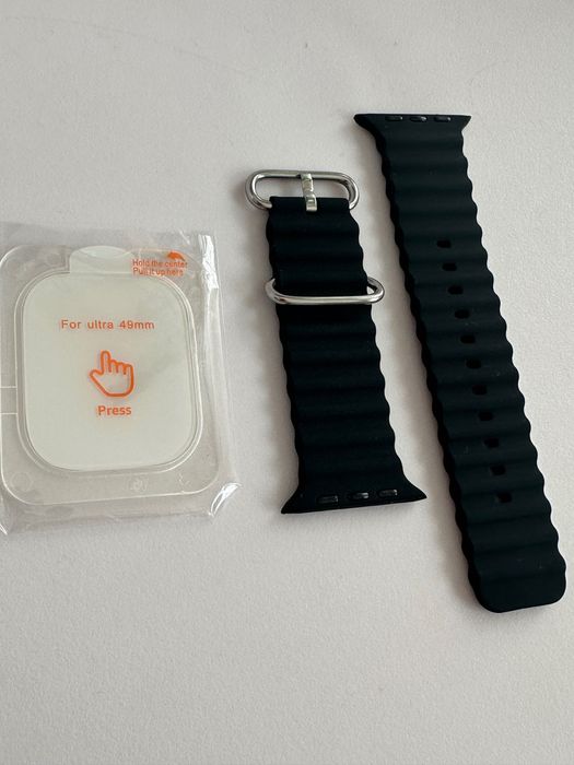 Czarny pasek i szkło hartowane do Apple Watch Ultra 2