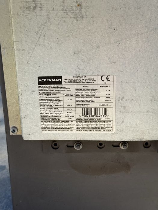 Piec/Koza 6KW super stan ACKERMAN