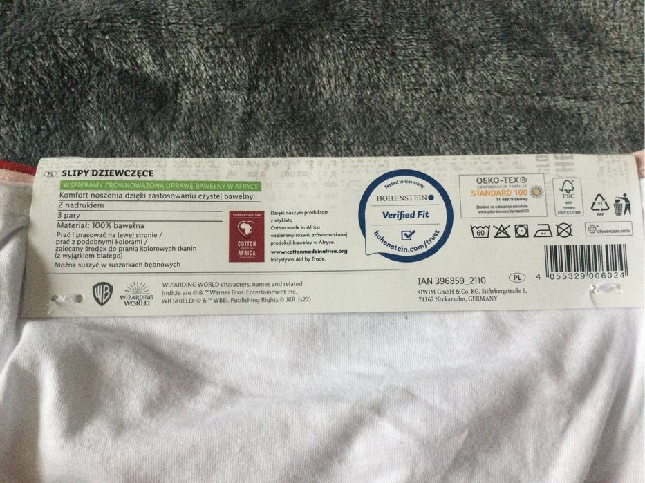 NOWE majtki dziewczęce Harry Potter 3 pak roz. 134/140