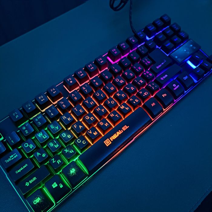 Клавіатура REAL-EL Gaming 8710 TKL Backlit Ukr Black