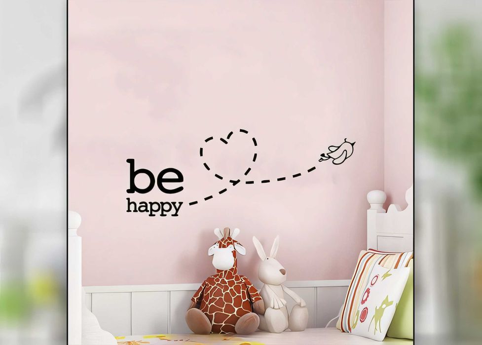 Adesivo Decorativo Parede Be Happy