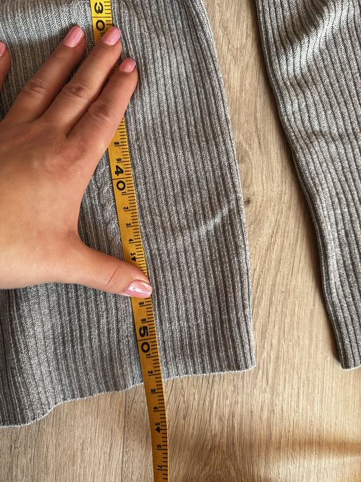 Szary sweter z mini golfem | 36 S | stan idealny