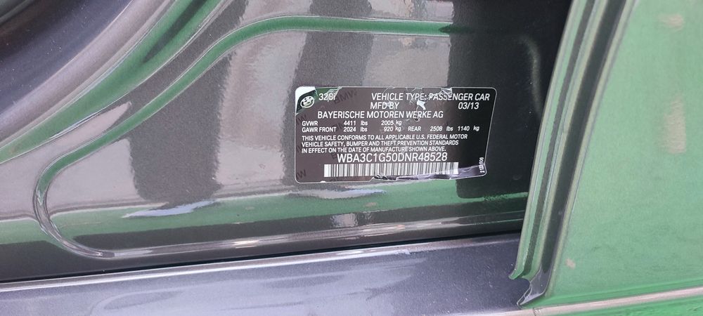 Bmw 3 серія 2013 VIN WBA3C1G50DNR48528 фото оголошення 18 з 23