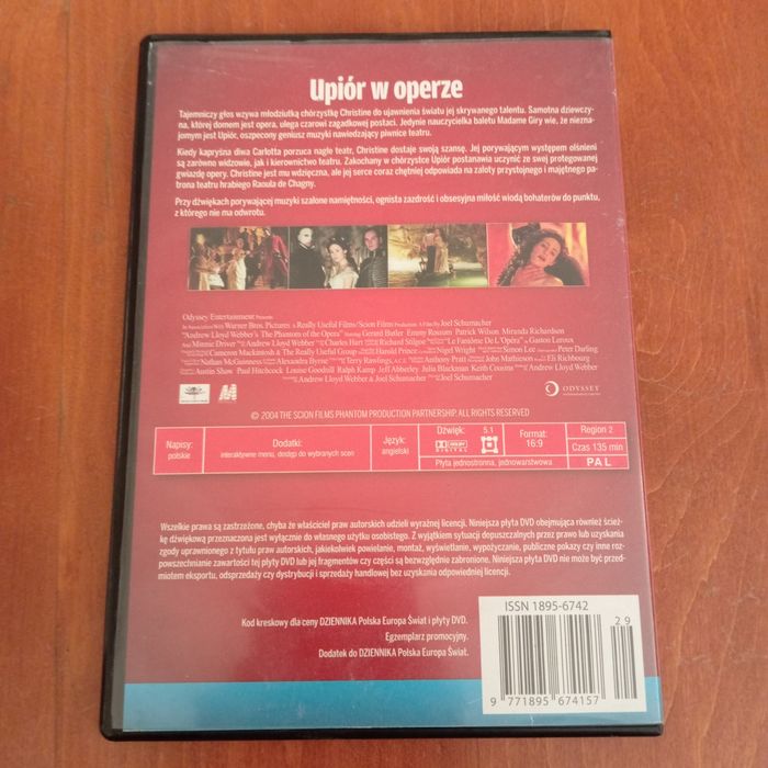 Upiór w operze film DVD