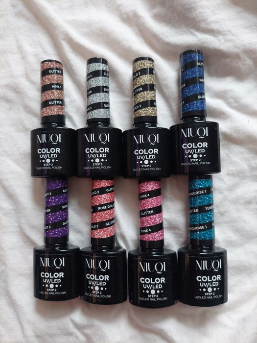 Lakiery brokatowe NIUQI Biedronka nowe