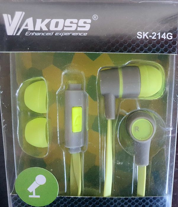 Słuchawki z mikrofonem, fabrycznie nowe. Okazja!