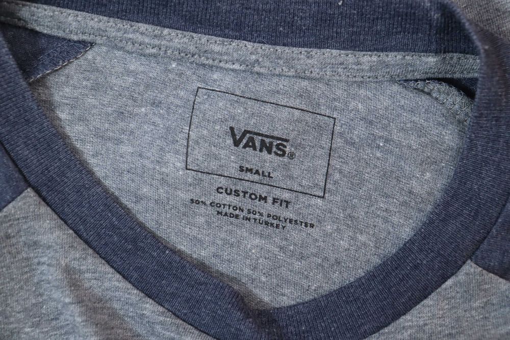 Vans off the wall męska koszulka z rękawem 3/4 t-shirt duże logo S