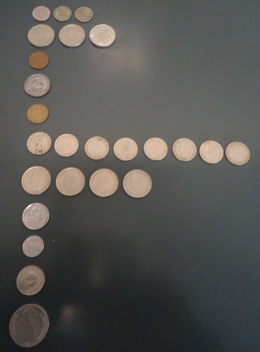 Moedas antigas de vários países