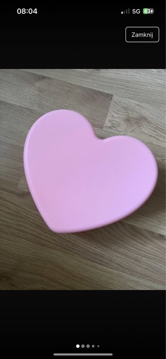 Lampka led rozowa serce na pilota