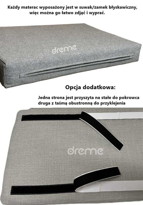 Poduszka siedzisko na wymiar materac wnęki parapet wygodny