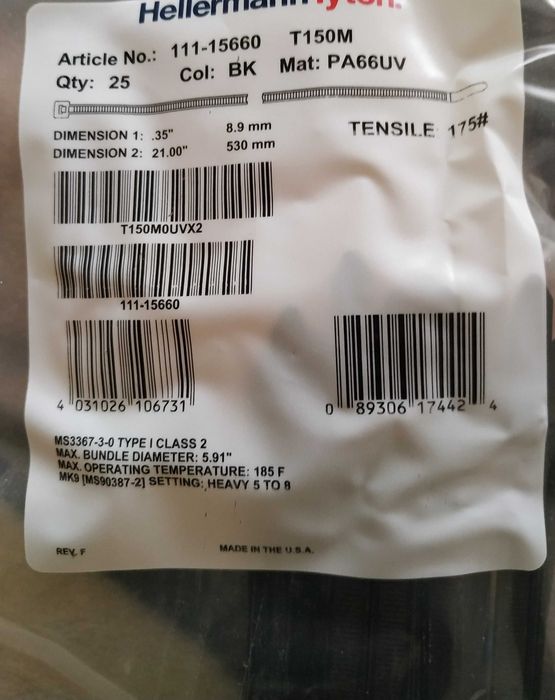 Abraçadeiras serrilha de 530x8.9 mm (saco de 25 unidades)