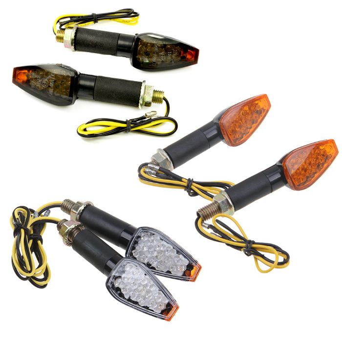 Piscas Led Mota pequenos Universais Laranja NOVOS Curtos e Longos
