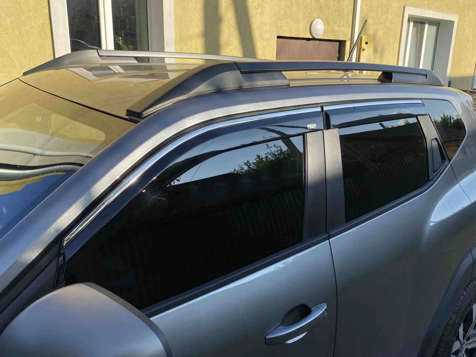 Dacia Duster 2024- рр. Вітровики з хромованим молдингом Niken Luxury (4 шт)