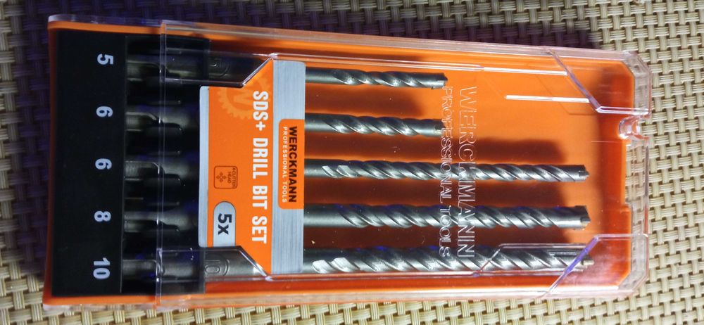 Wiertła SDS - 5 sztuk