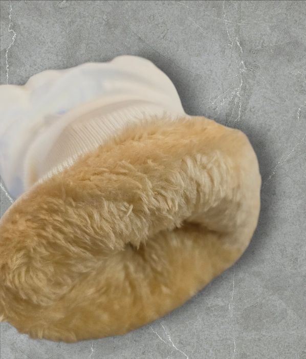 Zimowe rękawice narciarskie damskie kremowe OS