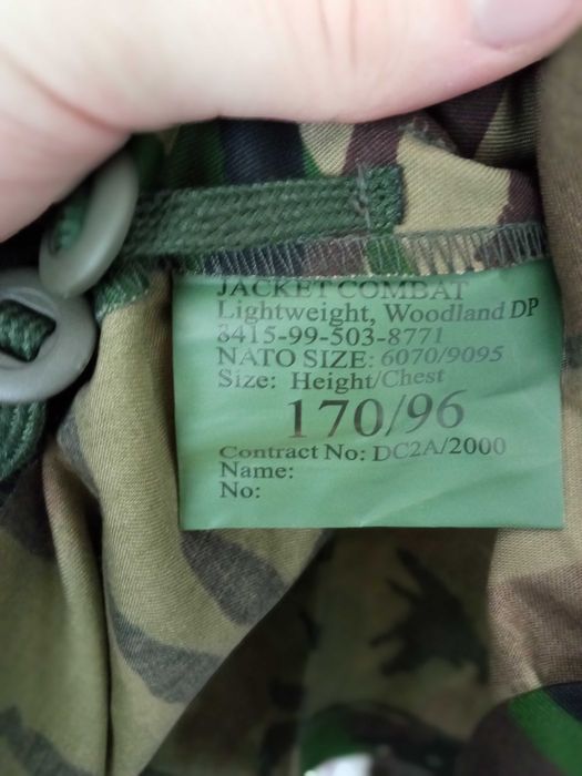 Casaco militar camuflagem DPM Woodland Ripstop Exército Britânico NATO