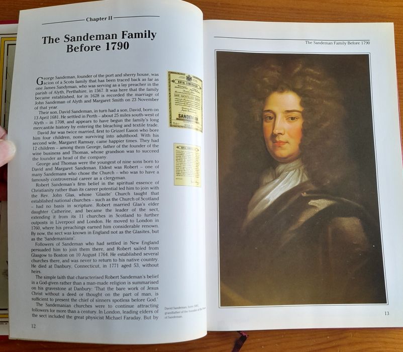 Livro histórico Sandeman inglês