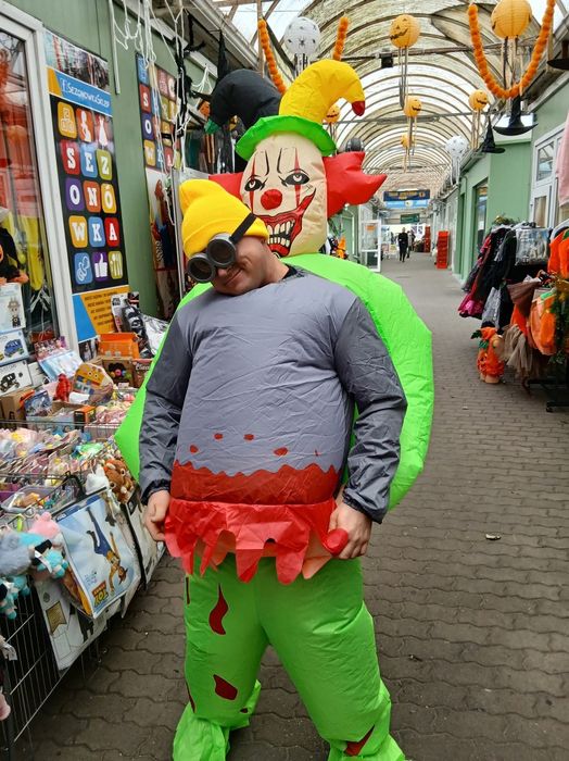 Strój karnawałowy dmuchany klaun