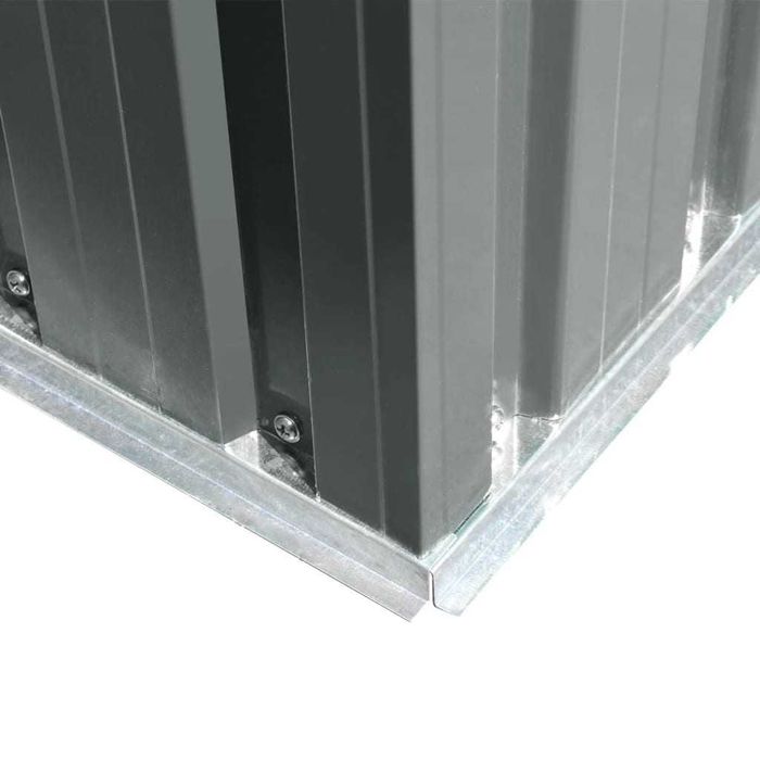 Abrigo de jardim em metal com portas de correr — 204x132x186 cm