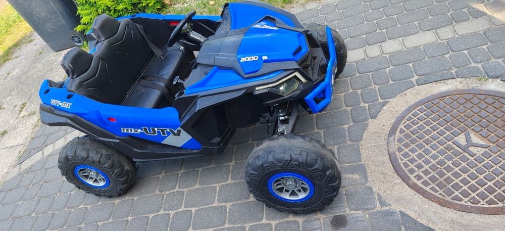 Buggy UTV-MX na akumulator dla dzieci Niebieski + Napęd 4x4