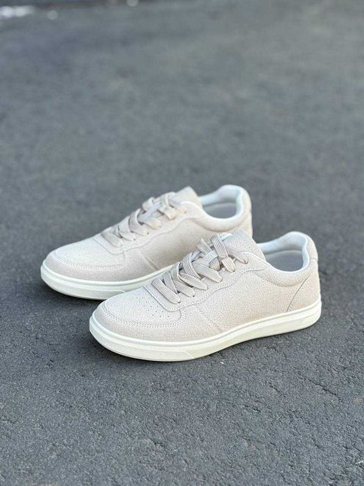 Чоловічі замшеві кеди бежеві (41-45) – легкі кросівки на весну