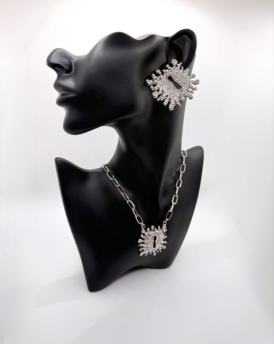 Набір сережки та кольє Schiaparelli трендове з камінцями