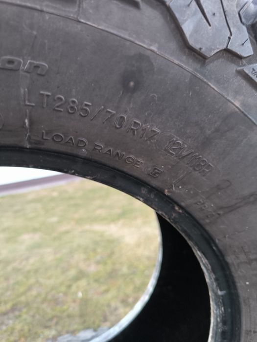 Opony terenowe 33" AT 285/70/17 BfGoodrich, 2021r. 9mm 4szt