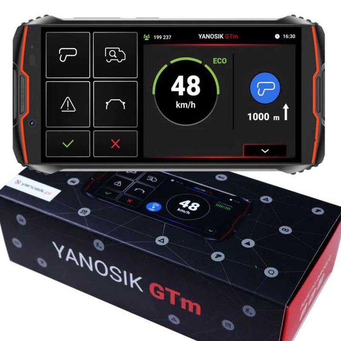 Yanosik GTm z dotykowym ekranem z 1 rok abonamentem Kielce Montaż