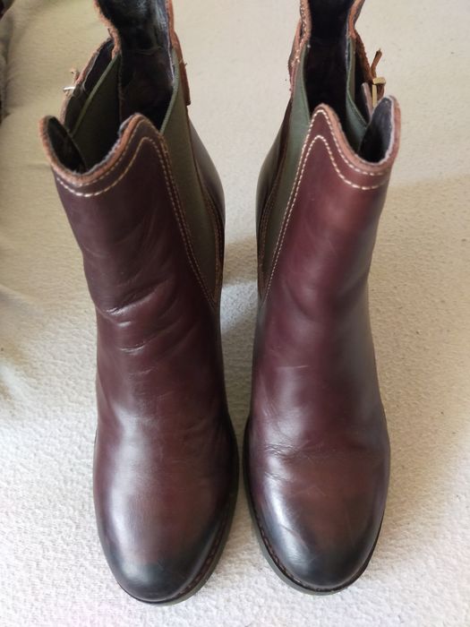 Buty zimowe Botki kozaki  skórzane MEXX 40