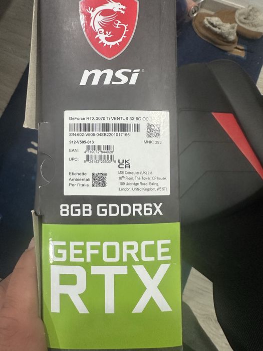 Placa gráfica MSI RTX 3070ti