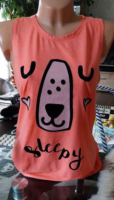 Neonkowy luźny top M