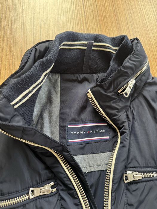 Kurtka męska Tommy Hilfiger z kapturem, granatowa, rozmiar S